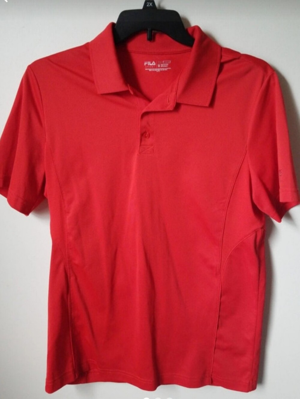 Fila Men's Red Short-Sleeve Performance Polo
